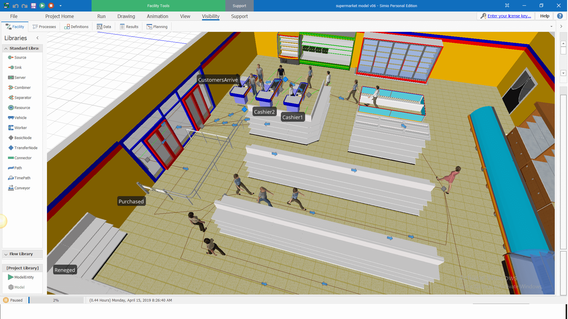 Supermarket Simulation Model and Report – Simulation Helpdesk