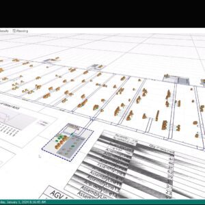 Simio sync 2025 AGV investments optimization by digitalis